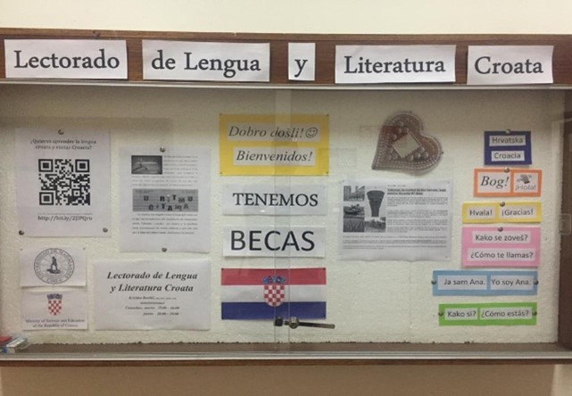 El diario mural de Lectorado de Lengua y Literatura Croata