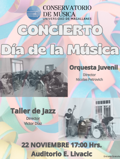 Concierto “Día de la Música” reunirá a Orquesta Juvenil y Taller de Jazz del Conservatorio UMAG