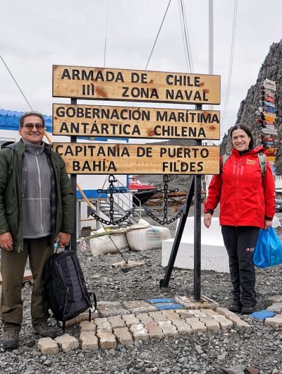 Rector y vicerrectora de Investigación conocieron el trabajo del INACh en base Escudero de la Antártica