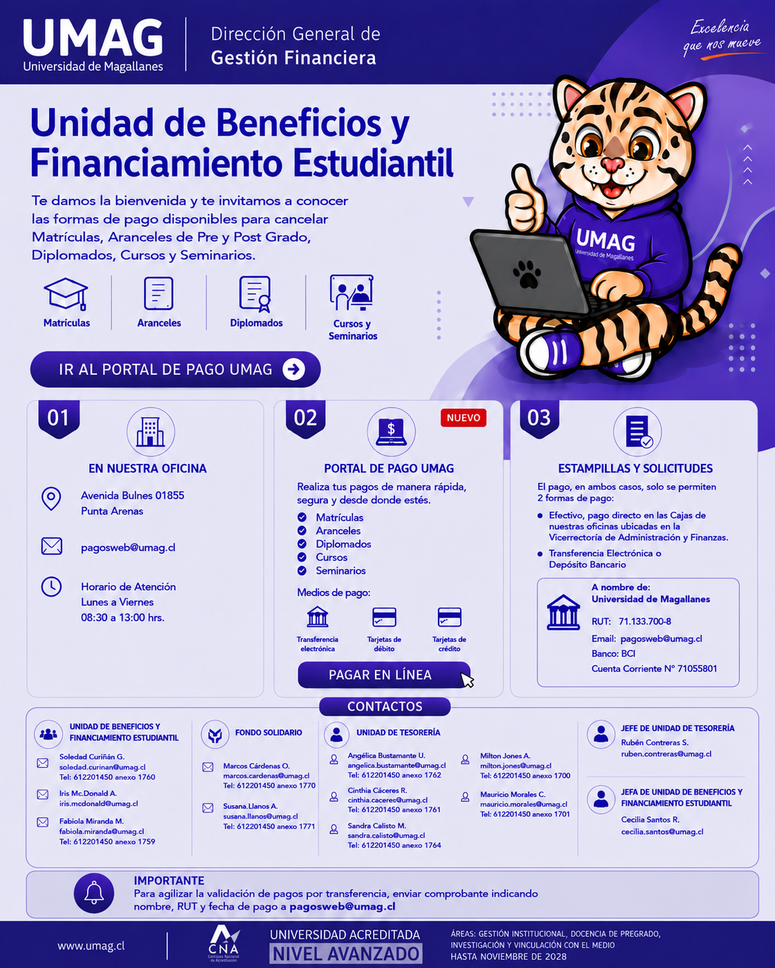 Informativo Tesorer&iacute;a y Cobranza UMAG