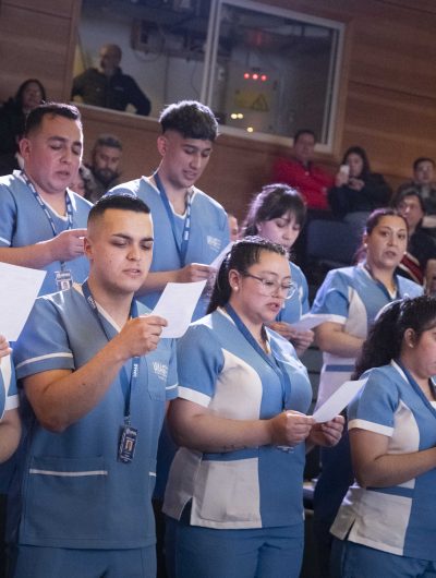 Estudiantes TENS celebraron primera Investidura y su ingreso a la Facultad de Salud