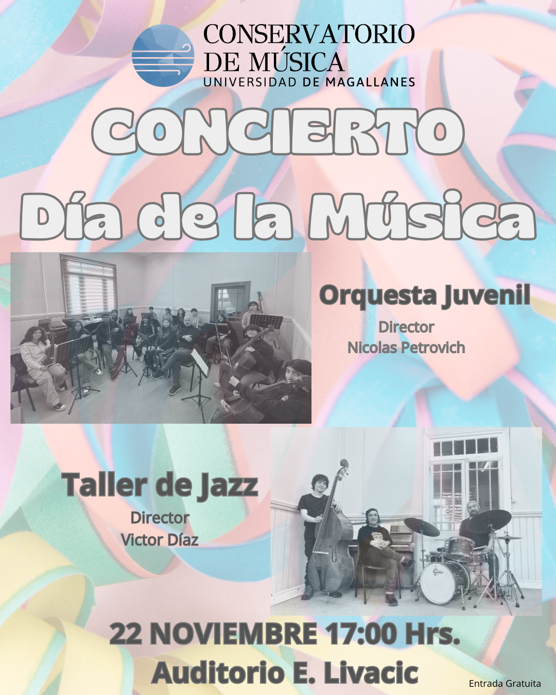 Concierto “Día de la Música” reunirá a Orquesta Juvenil y Taller de Jazz del Conservatorio UMAG