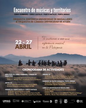 Universidades de la Patagonia impulsan encuentro musical que recorrerá Aysén y Magallanes