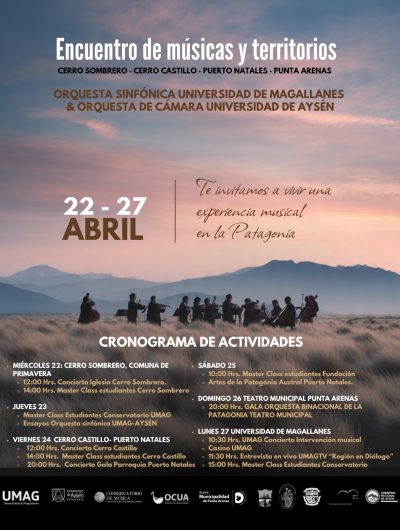 Universidades de la Patagonia impulsan encuentro musical que recorrerá Aysén y Magallanes