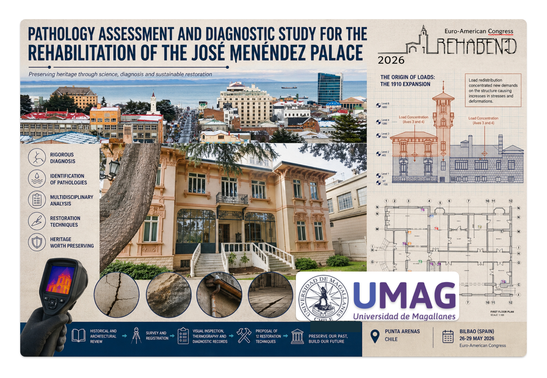Investigadoras y egresados de Ingeniería participaron en Congreso Internacional con investigación sobre Palacio “José Menéndez”