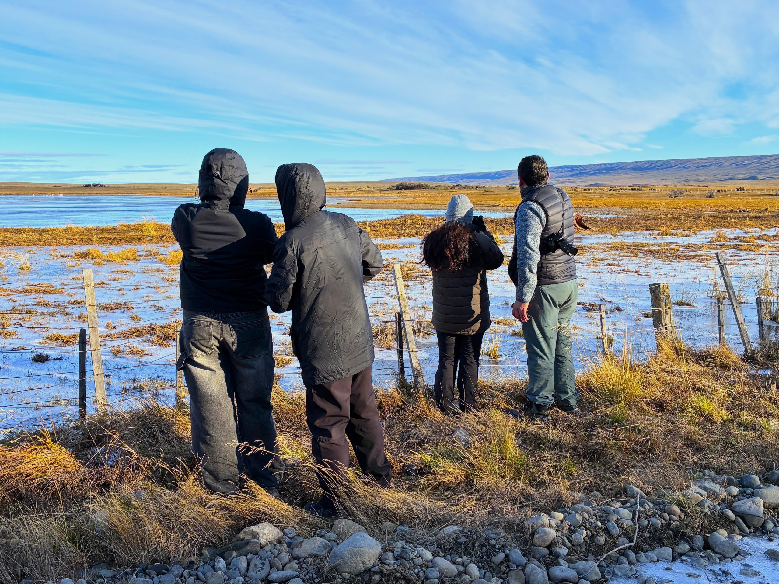 Estudiantes de Turismo Sostenible participaron en Censo Neotropical de Aves Acuáticas en Magallanes