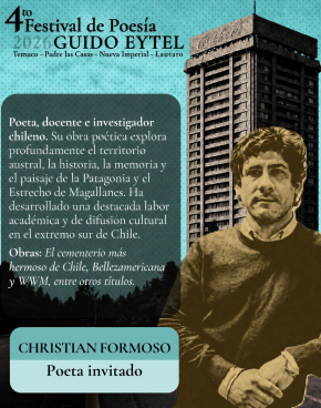 Académico de Pedagogía participó en el IV Festival de Poesía Guido Eytel y destacó el valor comunitario de la literatura