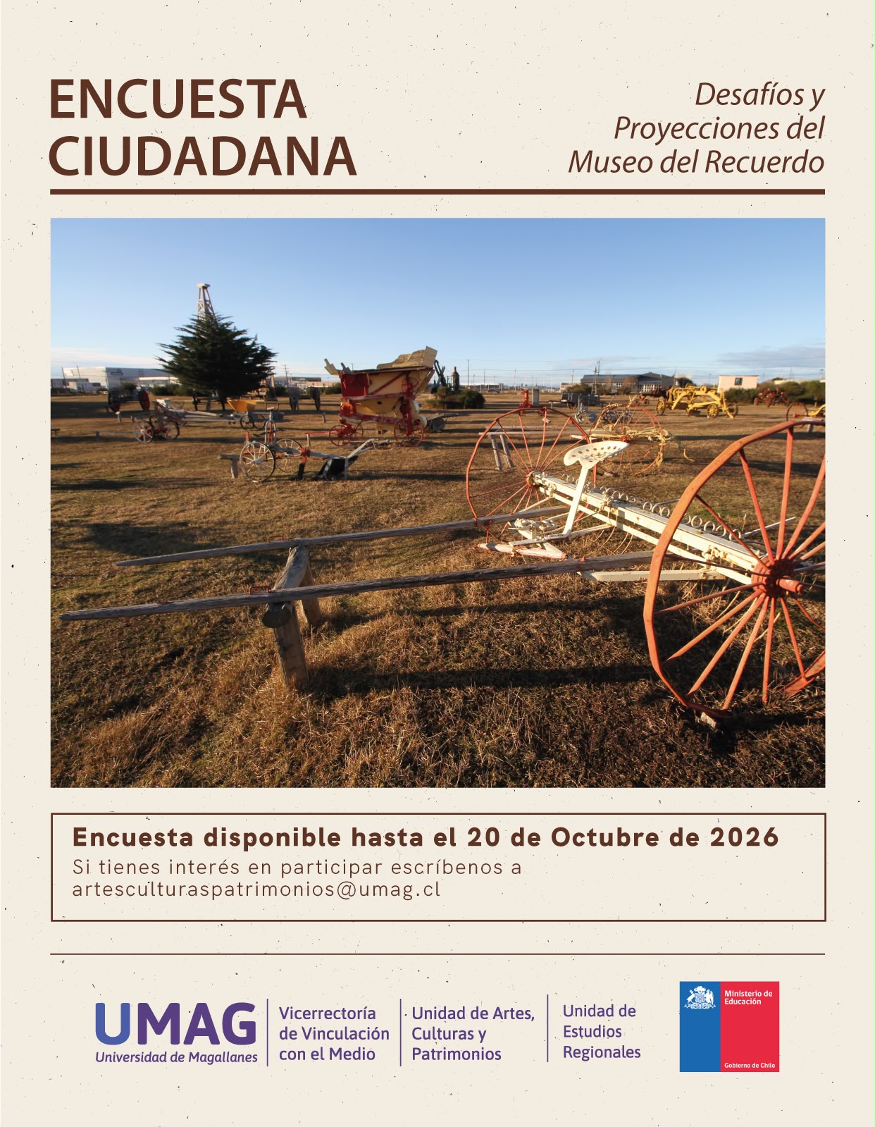 Invitan a participar en encuesta para proyecto de mejoramiento del Museo del Recuerdo