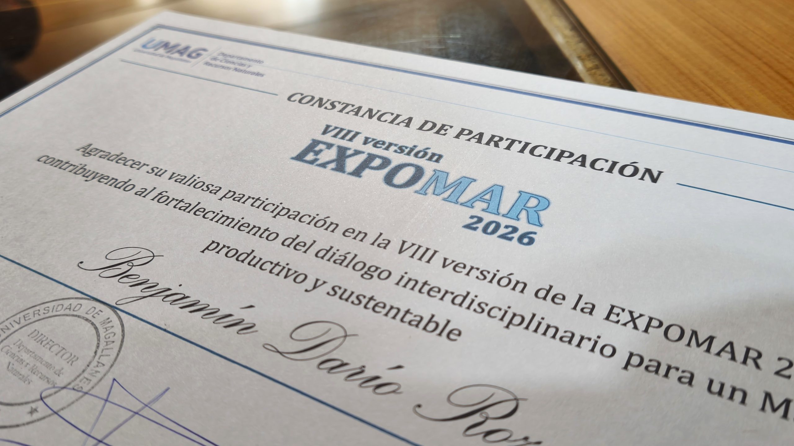 Reconocen a estudiantes de Biología Marina por su aporte a la VIII versión de EXPOMAR 2026
